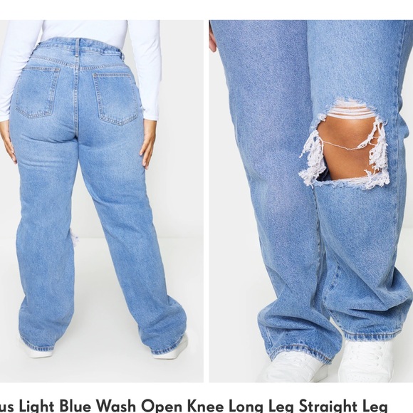 Pretty Little Thing Straight Leg Jeans - Picture 2 of 4